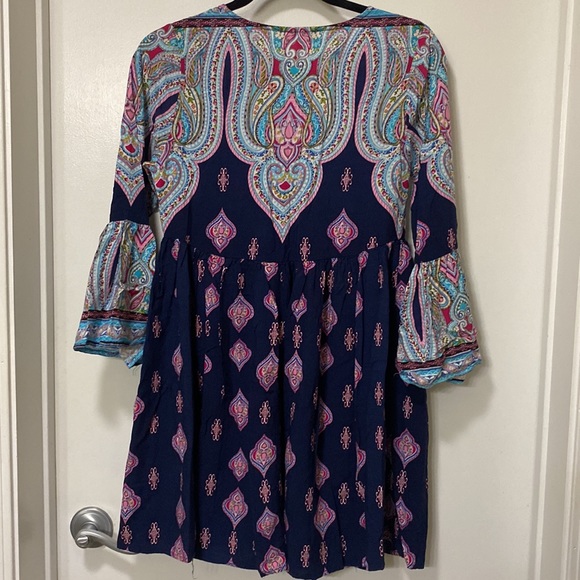 Umgee Bell Sleeve Tunic Dress - Picture 7 of 8